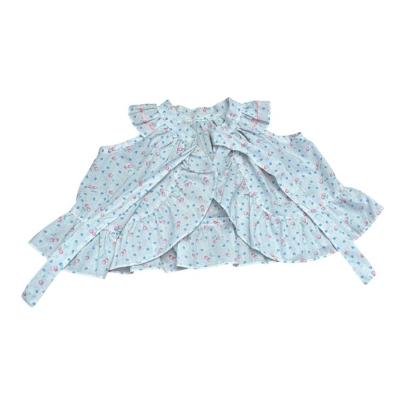 Baby Girl Easter Dress & Bloomers Open Back Pink White Polka Dot 6-9 Months VTG - Picture 4 of 11